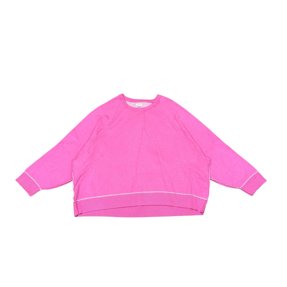 Anthropologie Pilcro Oaklyn Oversized Cozy Crewneck Sweatshirt Pink 2X Cozy